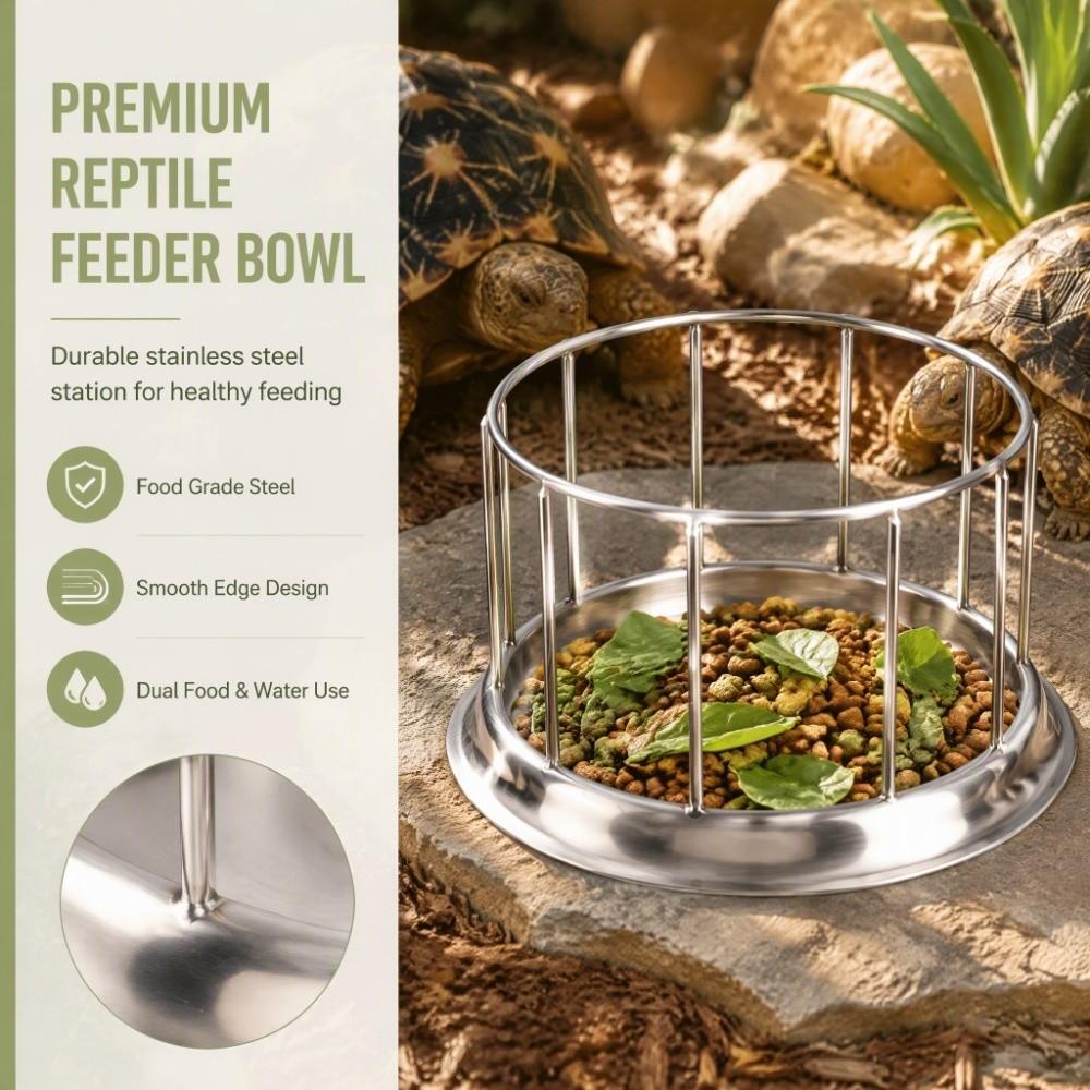 Smooth Edge Reptile Food Bowl Dual-Purpose Pet Water Dish Durable Water Turtle Dish Reptile Pets
