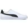 PUMA Shuffle Cow Split Leather Comfortable Breathable Low top Skateboard Shoes Unisex White Black 309668-03