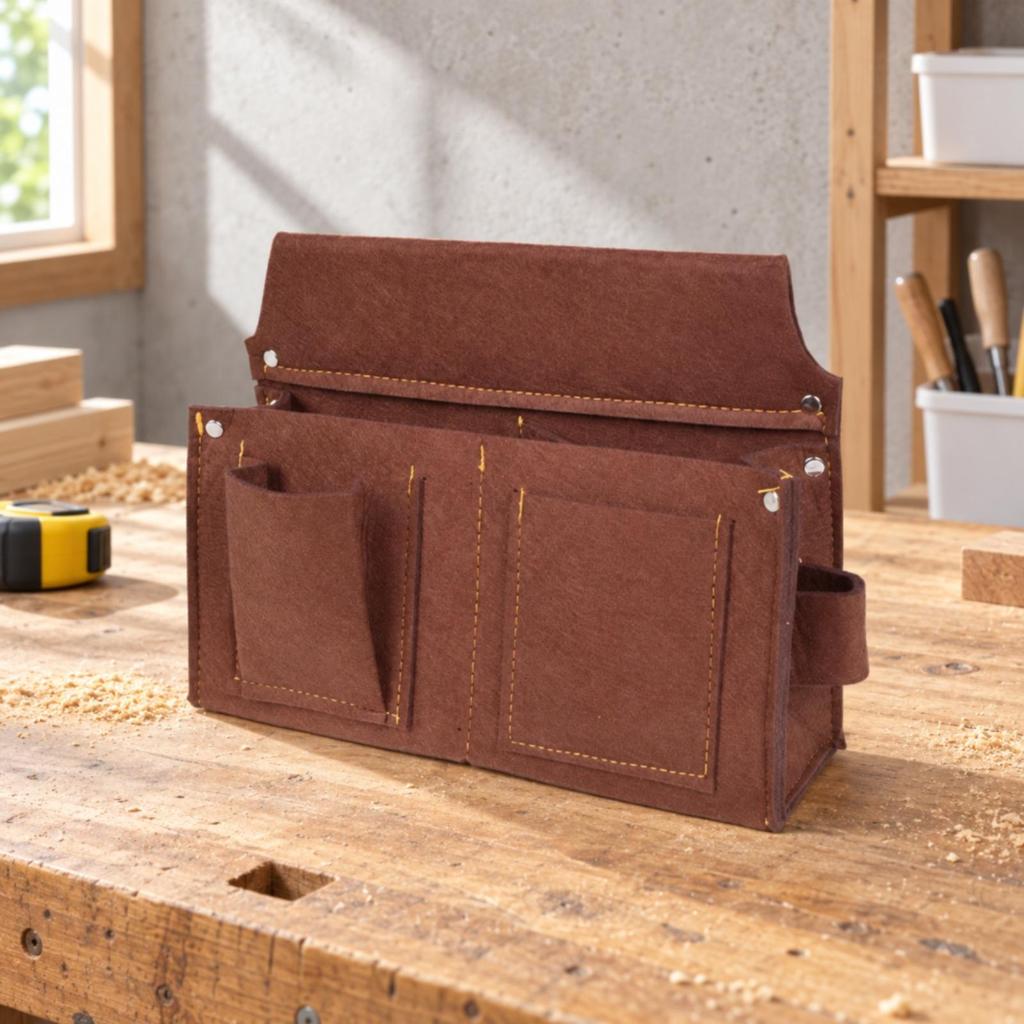 Thickened Tool Waist Pouch with Multiple Compartments Multi-Compartment