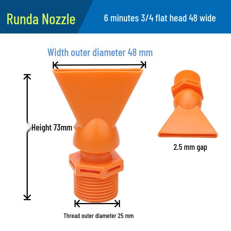 Low Pressure Fan-Shaped Air Knife Nozzle - Flat Jet Liquid Spray Head