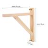 3Pcs Solid Wood Triangle Shelf Brackets Wall Mount Shelf Supports Decorative Floating Wood Brackets for Plant Hanger Pendant