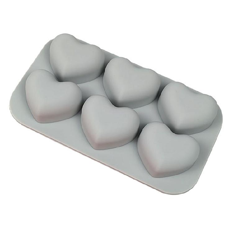 6 Cells Silicone Cake Molds Heart Shaped Mousse Moulds Cake Decorating Gadgets