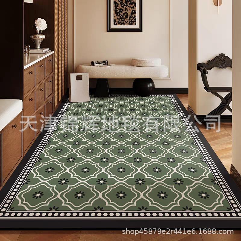 Geometric Entry Door Porch Leather Floor Mat High-Grade Waterproof And Oil-Proof Foot Pad Can Be Cut Non-Slip Leave-In Pad