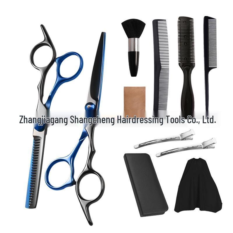 Professionelles Friseur-Barbier-Scherenset: Flache Schneide- & Ausdünnschere für den Heimgebrauch
