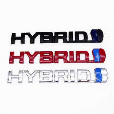 3 Styles 3D HYBRID Car Logo Stickers Refitting Metal Emblem Badge Decal Auto Accessories For Prius Camry Crown Auris Rav4