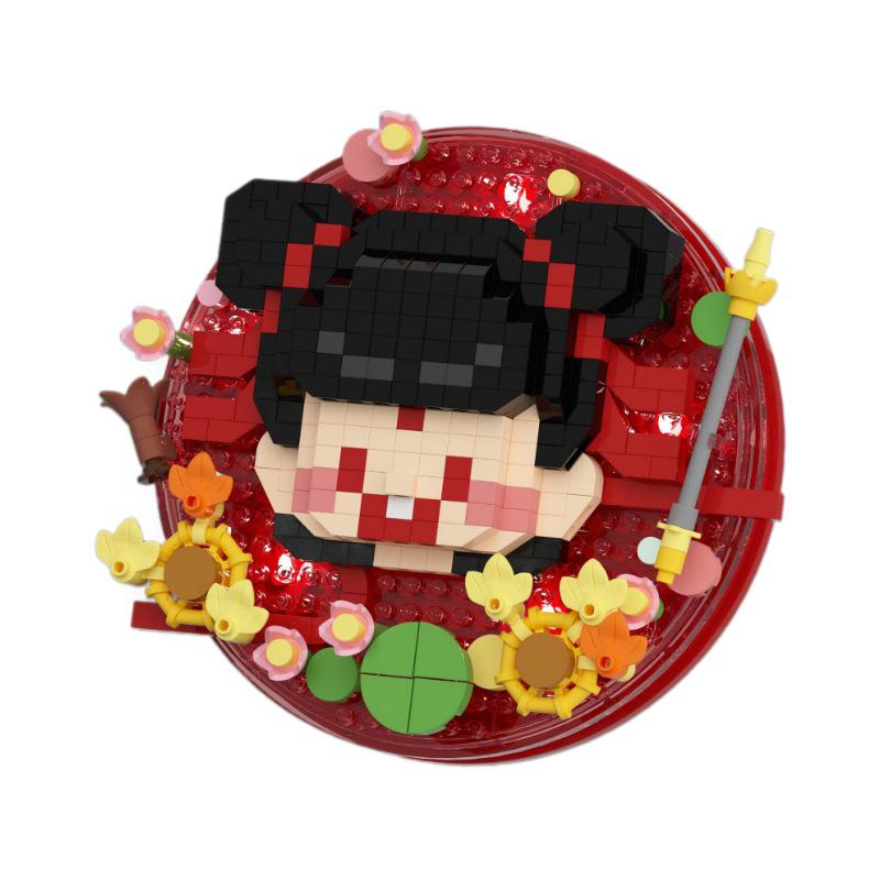 Nezha Ao Bing Badge Building Block Set - Compatible with Lego, Ideal for Children's Toys and Gifts