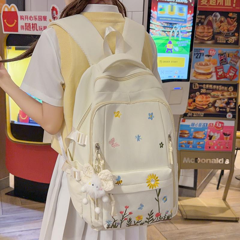 Schoolbag1011 Summer School Bag Female Junior High School Student Niche Ins Large Capacity Backpack Japanese Travel College Student Backpack