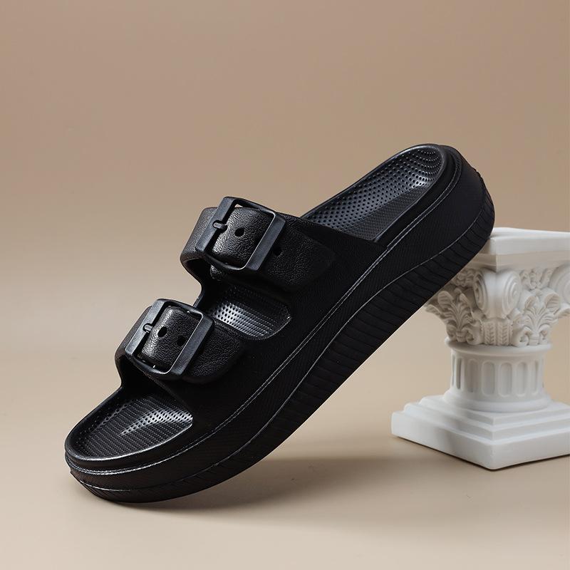 New platform slippers eva cool slippers couple beach outdoor men and women stepping on shit sandals