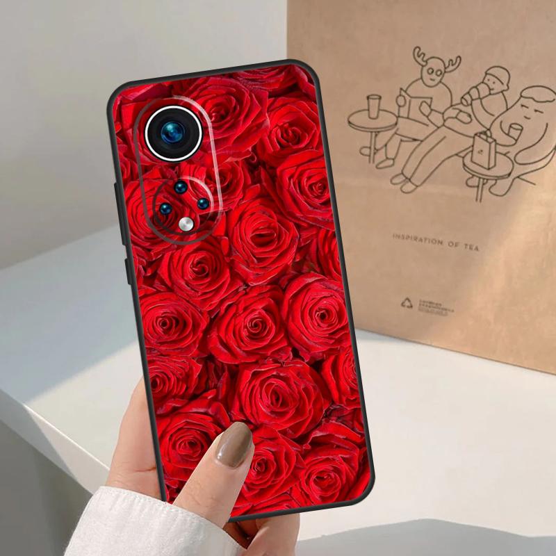 Beautiful Garden Red Roses Flowers For Honor Magic 7 Lite 5 6 8 Pro Case For Honor 400 200 90 70 50 X8c X8b X9a X9b X9c X9d Win
