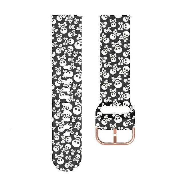 20mm 22mm Silicone Strap For Samsung Galaxy Watch Gear S3 Active 2 Graffiti Style Strap For Garmin Watch Moto 360 HuaMi Amazfit Bip Huawei Watch Band