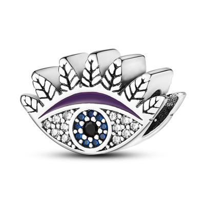 Original Charms Copper Plated Forest Element Leaves Eyes Beads Fitbracelets For Women Jewelry Making Diy