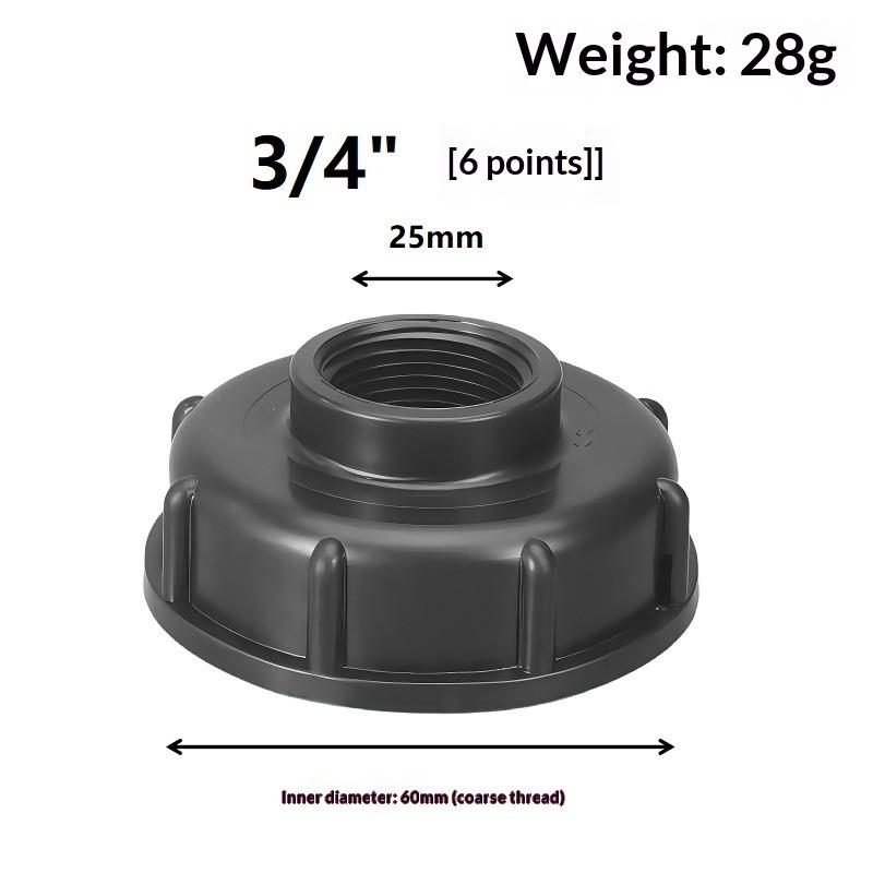 Ibc Ton Barrel S60 * 6 Coarse Thread Adapter Cover, 4 Minutes 6 Minutes 1 Inch Internal Thread Valve Adapter, Ton Barrel Specific Adapter Accessory