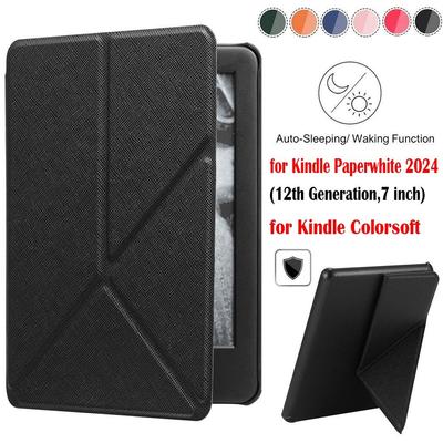 Auto Wake/Sleep Folio Cover SA568B Funda for Kindle Paperwhite 2024 12th/Colorsoft