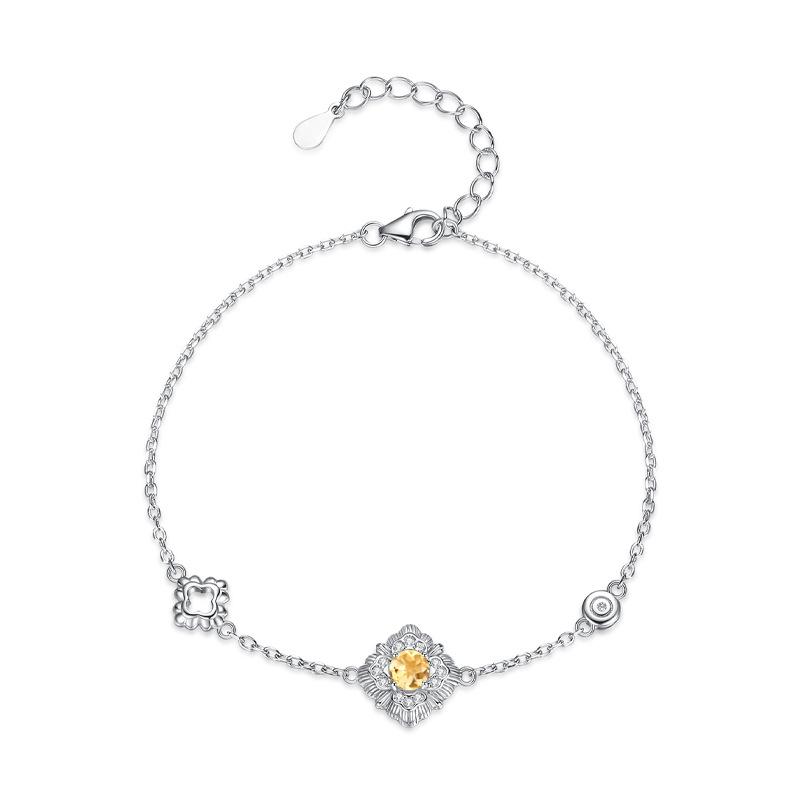 Natural stone jewelry s925 sterling silver bracelet women's retro court carving gold craftsmanship does not fade accessories women's fashion gifts