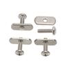 4 Stainless Steel Kayak Rail Track Screws & Track Nuts Hardware Gear Mounting Replacement Kit for Kayaks Canoes Boats