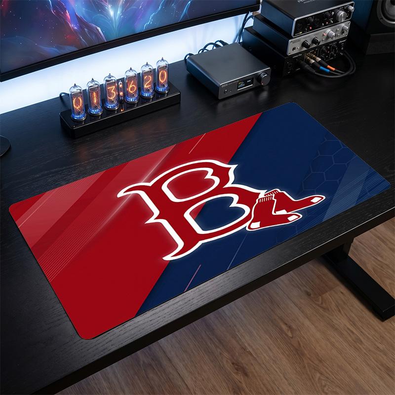 Boston Red Sox Pattern Mousepad Anti?Slip Rubber Desk Pad For Gaming Working Desktop Decoration