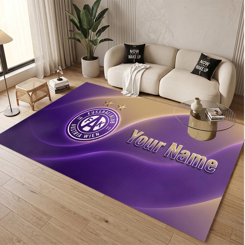 Personalized Crystal Velvet Carpet Austria Wien FC Pattern Non Slip Floor Rug