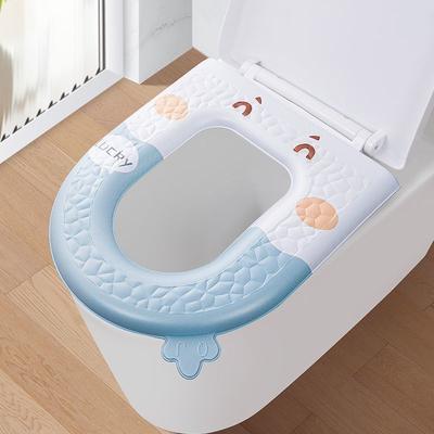 Cartoon EVA wasserdichte Toilettenmatte mit Griff Vier Jahreszeiten Universal-Toilettenkissen Waschbarer schmutzabweisender Toilettensitzbezug