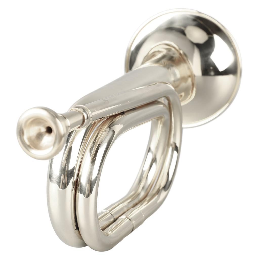 Military Style Trumpet C Key Brass Easy To Play Trumpet with Mouthpiece for Beginners Gift Silver