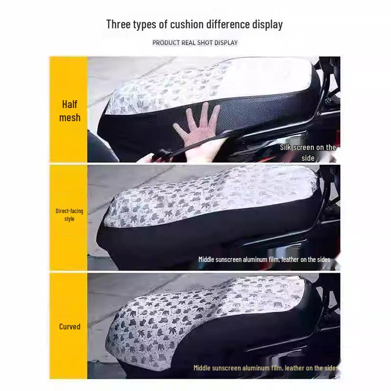 

All-Season Waterproof Electric Motorcycle Seat Cover with Sunscreen and Heat Insulation