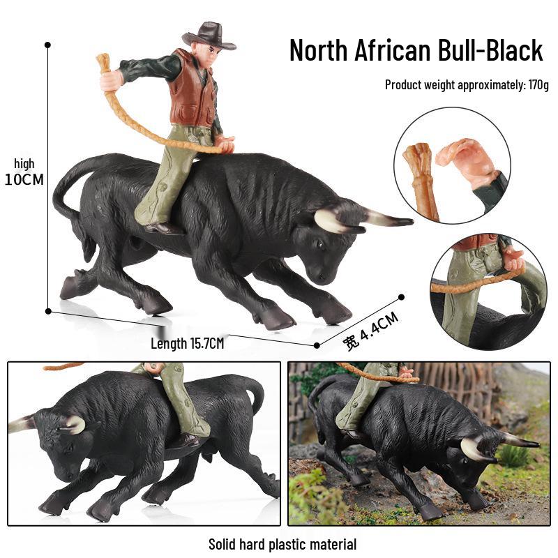 Wild Safari Animal Figurines: Giraffe, Elephant, Rhinoceros, Brown Bear, Tiger, Lion, Leopard, Hippopotamus - Solid Cognitive Toys