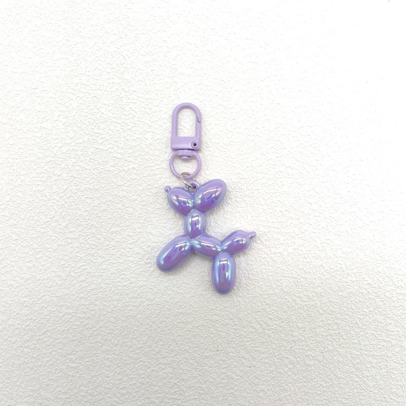 Color-Plated Balloon Dog Acrylic Keychain Pendant