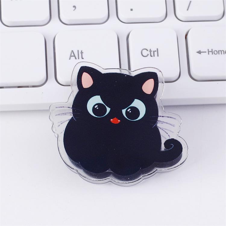 Black Cat Cartoon Acrylic Double-Sided Snack & Journal Sealing Clip