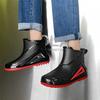 Trendy Personalized Men's Rain Shoes Waterproof and Non-slip Fishing Rain Boots Thick-soled Wear-resistant and Warm Car Wash Water Shoes