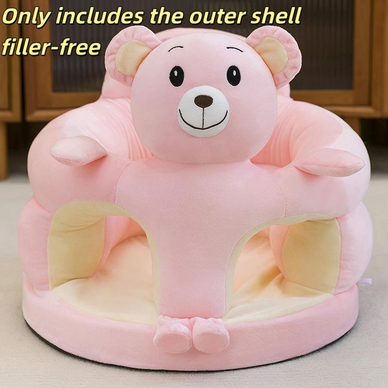 1 Stück Kleinkind-Nest-Puff Waschbar Ohne Füllung Süßes Baby-Sofa Stützsitzbezug Plüschstuhl Sitzlern-Stuhl Fütterungsstuhl