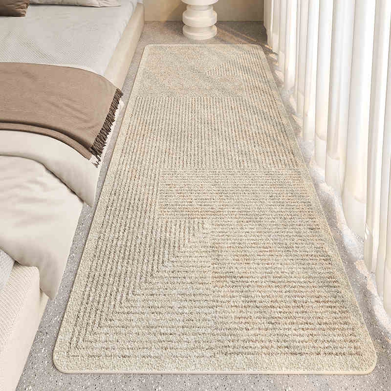 Carpet Bedroom Wabi-sabi Style Ins Bedside Blanket Bed In Front of the Long Strip Living Room Coffee Table Window Cushion