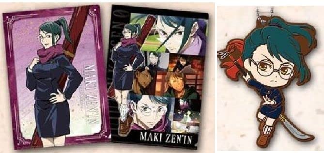 Ichiban Kuji Jujutsu Kaisen Фильм Объявление Войны Приз JK Прозрачный Резиновый Брелок Зенин Маки 0 Папка,