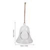 2Pcs Christmas Bell Hanging Decorations Transparent Glass Fillable Ornaments for Clear DIY Holiday Tree Candy Storage