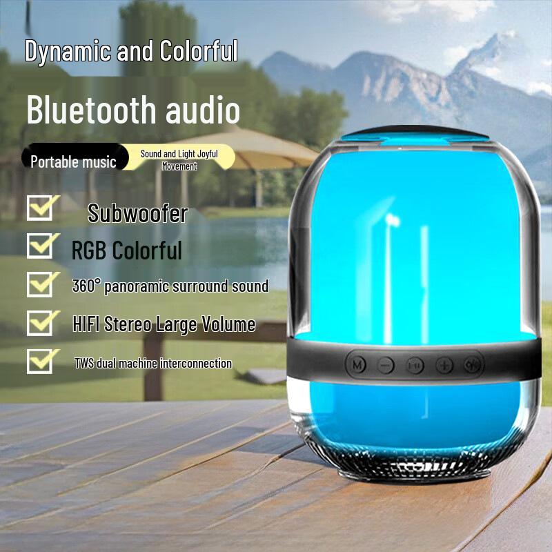 

M9 Wireless Bluetooth Speaker: Colorful, Small Subwoofer with Super Bass and High-Quality Sound.