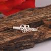 925 Sterling Silver Heart Ring for Women | Minimalist Beaded Band Ring | Stackable Promise Ring | Handmade Fine Jewelry Gift