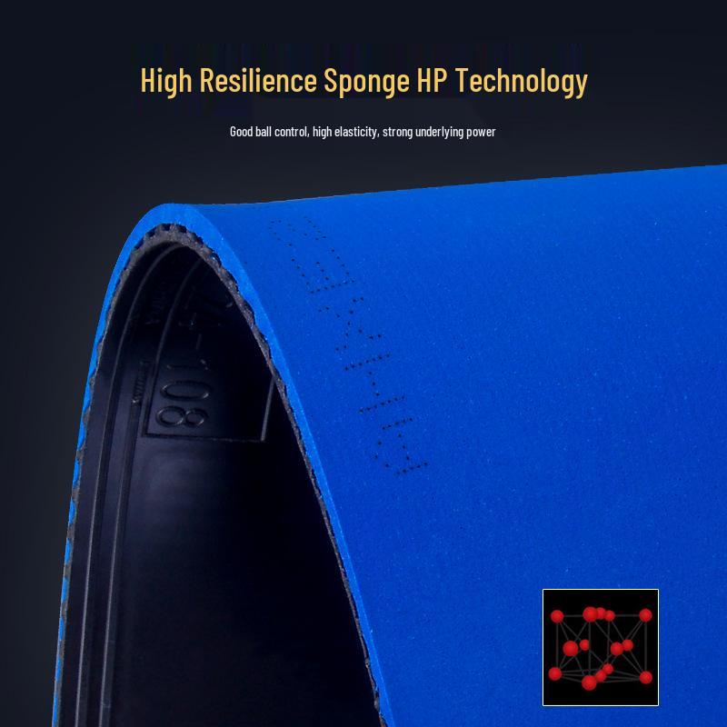 Red Double Happiness Hurricane 3 Provincial Team Table Tennis Rubber (Blue Sponge) for Backhand - Genuine