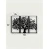 3 Panels Tree Of Life Metal Wall Art With Birds Large Metal Tree Silhouette Living Room Decor
