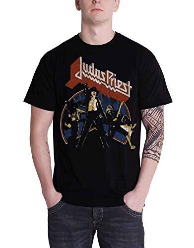 Judas Priest Unisexs Unleashed V2 Tshirt Black Large S