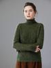 Women's High-Neck Cashmere Sweater: Autumn/Winter, Fancy Yarn, Loose, Thick, Long Sleeve Base Layer