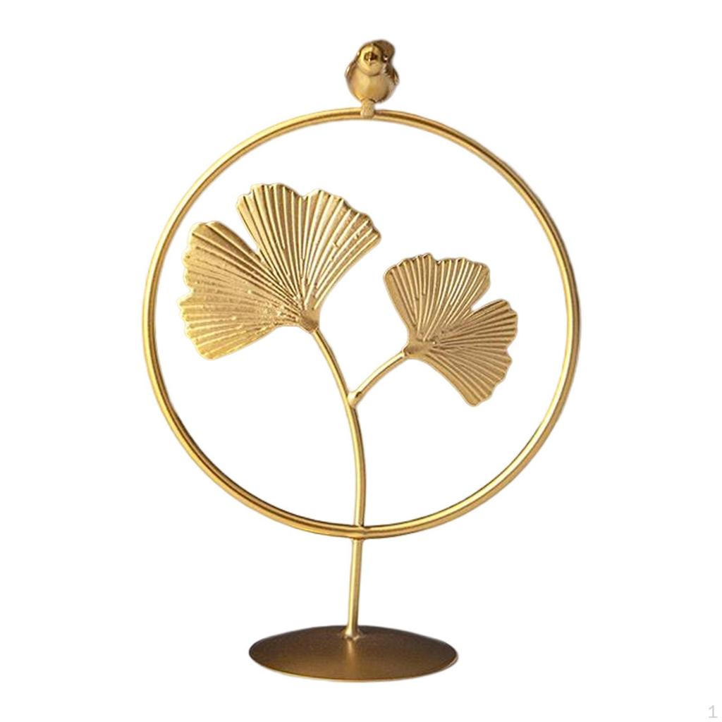 Flowers Sculpture Desk Figure Iron Crafts Metal Statue Figurine for Housewarming, Home, Spring