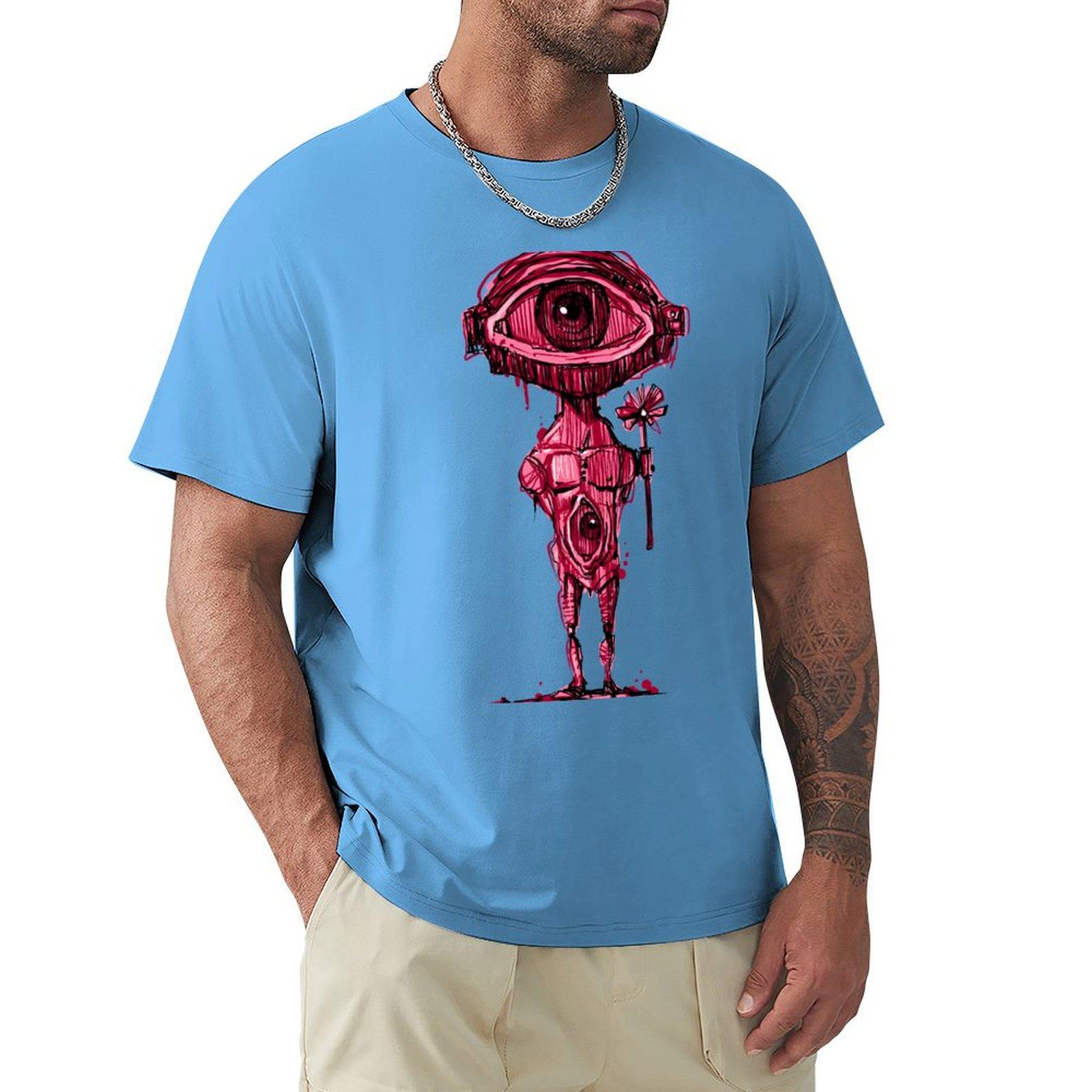 Eye ball art T-Shirt heavyweights oversized t shirt graphics Blouse designer t shirt men S