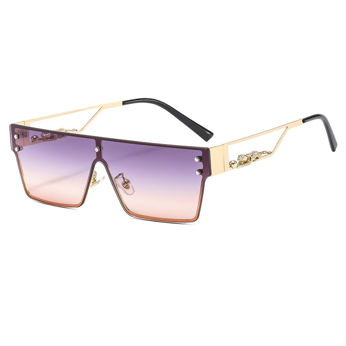 

Солнцезащитные очки без оправы мужские с леопардовым принтом на голове модные уличные очки-рюмки цельные солнцезащитные очки женские