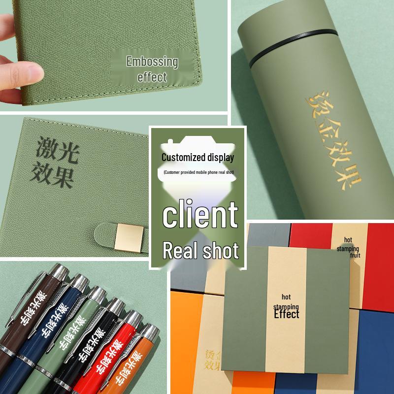 Customized Logo Laptop Gift Set: Thickened Notebook with Clasp, Perfect for Business Office Culture Gifts