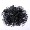 Black Thick Elastic Hair Bands: No-Damage Hair Ties for Women & Kids