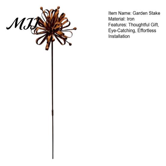 Rust Resistant Yard Ornaments Iron Garden Stake Decor, Metal Outdoor Ornament with Rustproof Coating, Creative Decorations Easy Ground Insert