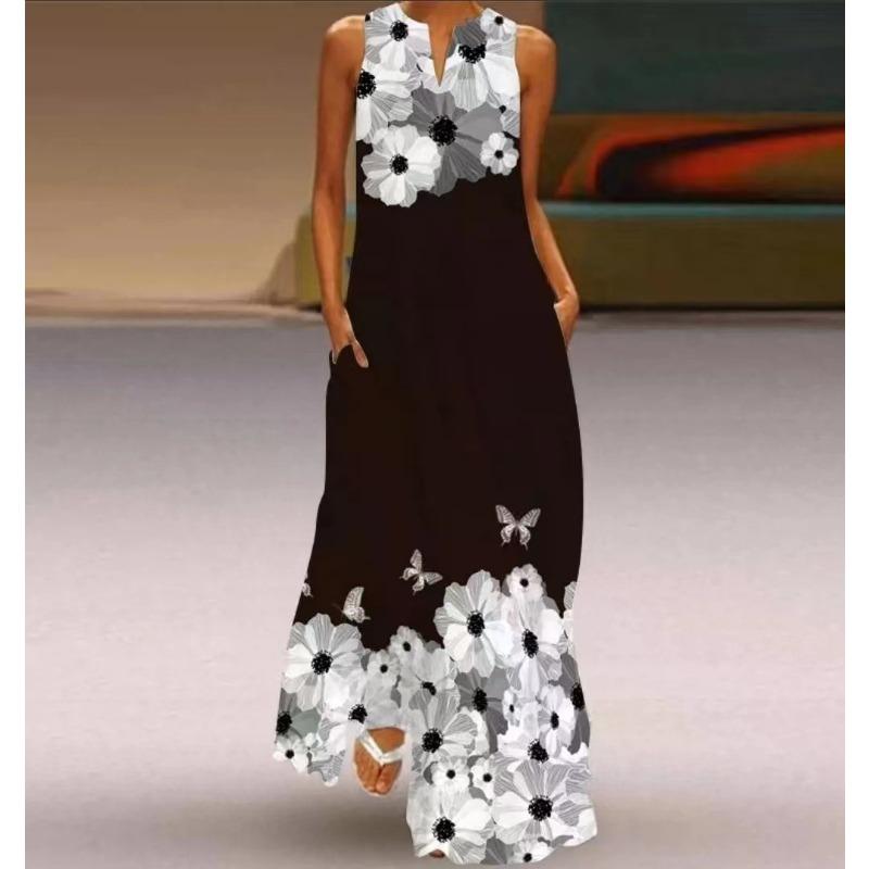 BITCED Fashion Summer Spring Sleeveless O-Neck Casual Dresses