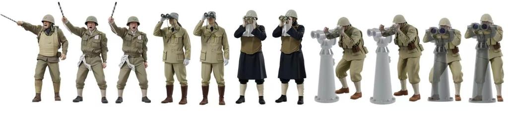 Bunker Studios Japanese Navy Figure Set 7 Battle Scene 3D Printer Assembly Kit BSTIJN70707 1/700 (Ship Crew, 1930-1945)