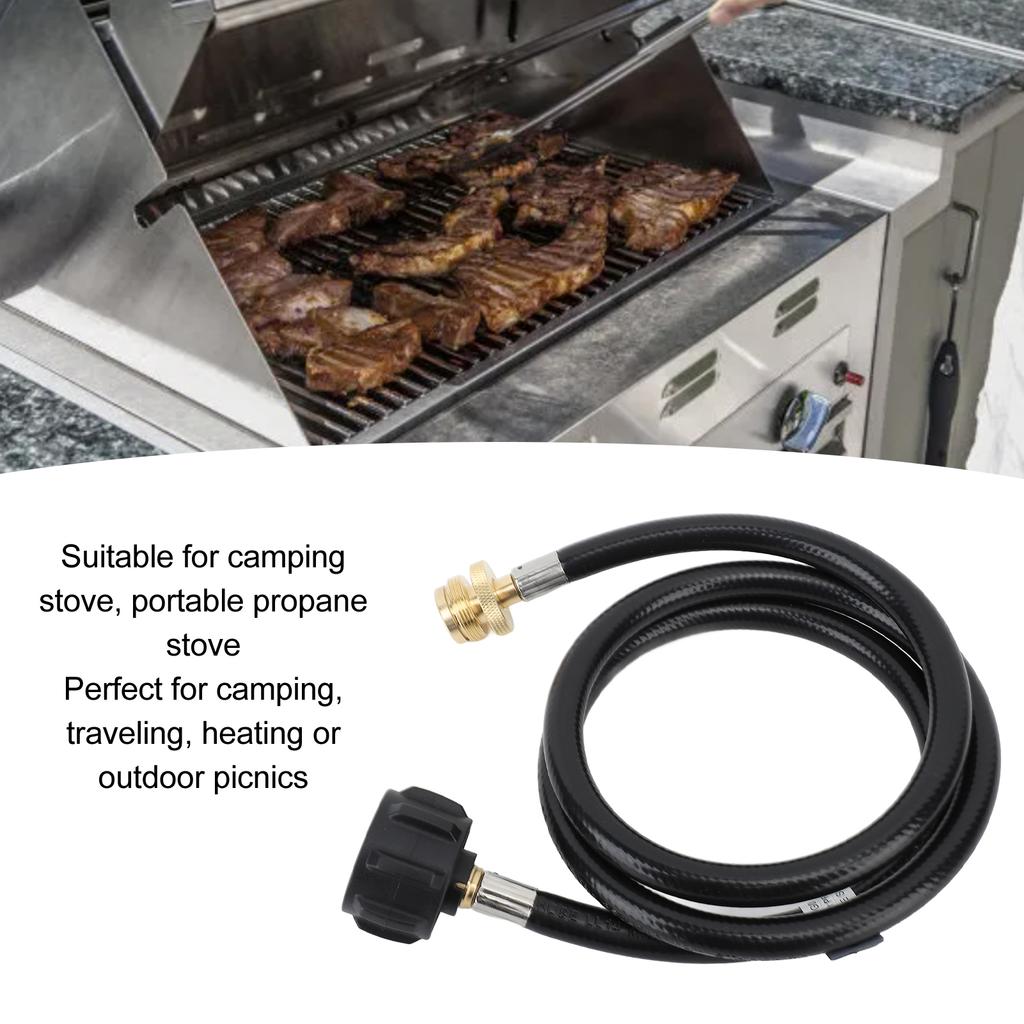 4ft Propane Adapter Hose 1lb To 20lb Propane Convert Hose with QCC1 Type Brass Connector for Gas Cylinder Grill Stoves