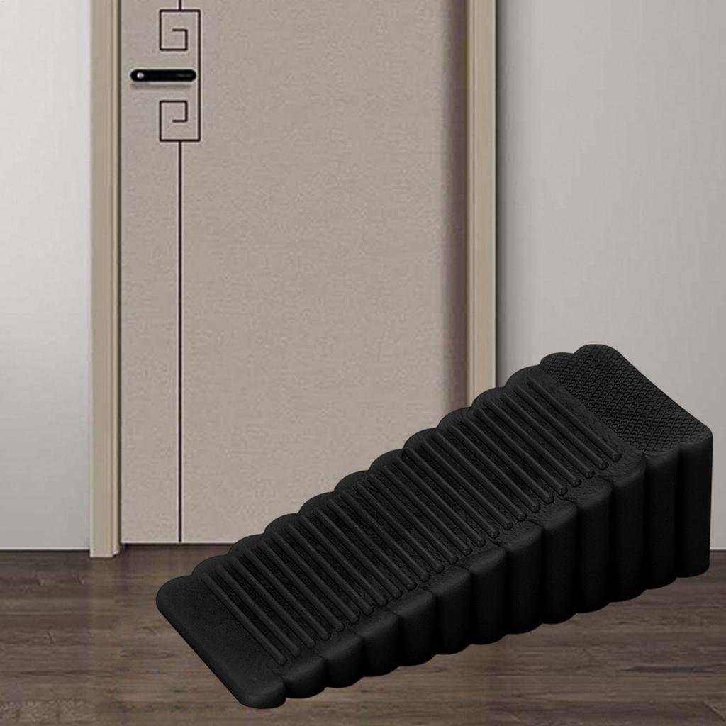 Sturdy Reusable Door Wedge Stopper, Non-Slip Rubber Wedge for Bottom of Door, Multi-Purpose Door Stop for Home Office Hotel