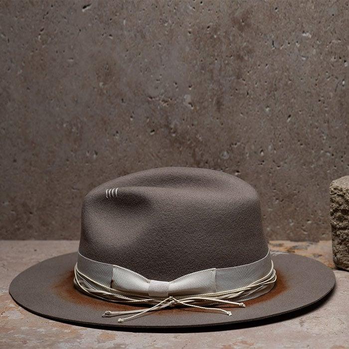 Wool Hat Cowboy Hat Old Retro Jazz Top Hat Autumn and Winter Felt Hat