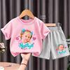 Schönes Like Nastya T-Shirt für Kinder, Sommer-Kurzarm-T-Shirt und Shorts, 2-teiliges Set, Kleinkind-Mädchen-Outfits, Kinder Freizeit-Sportanzug